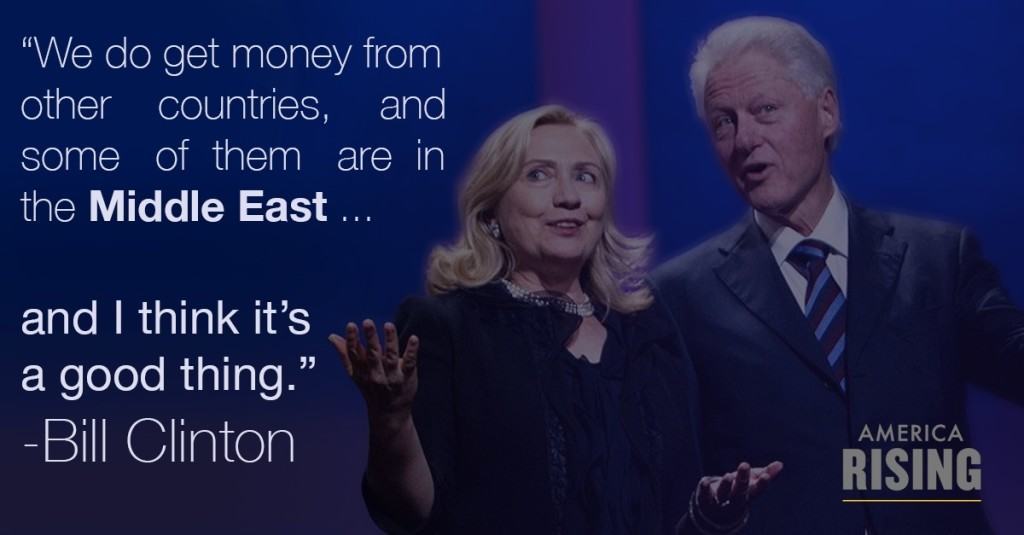Hillary Clinton Bill Clinton Clinton Foundation Middle East FACEBOOK