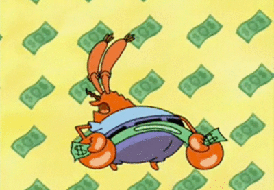 money-gifs-mr-krabs-toweling-off