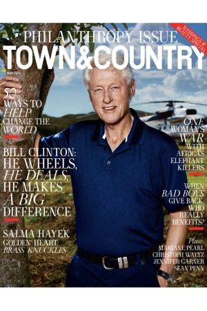Bill Clinton on the cover of Town & Country's May Philanthropy I