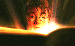 glowing book